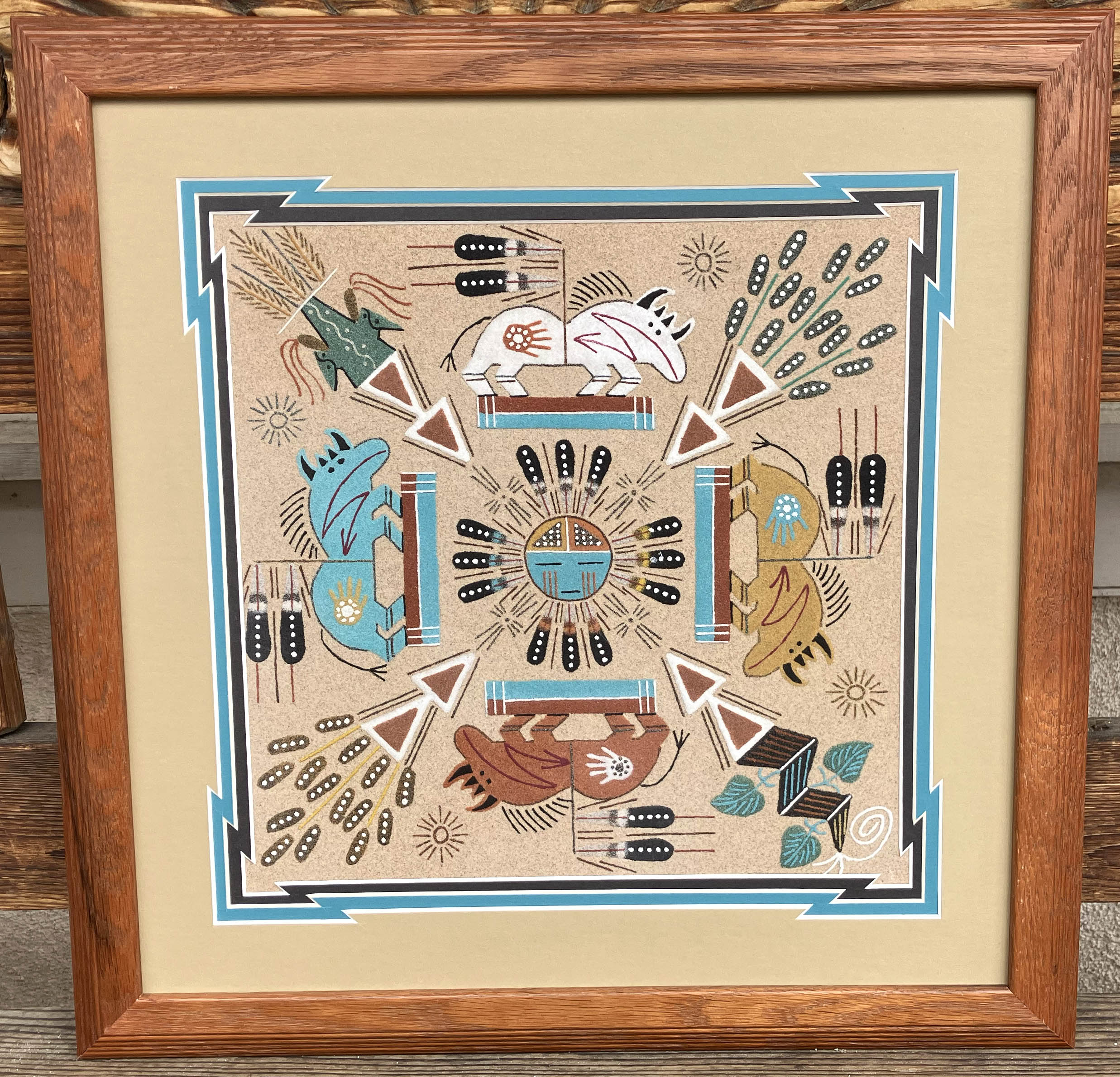 Herman Tom | Navajo Sandpainting | Penfield Gallery of Indian Arts | Albuquerque, New Mexico